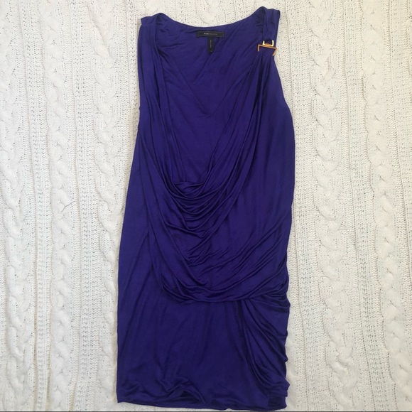 BCBG Maxazria M purple V neck mini dress - Picture 3 of 6
